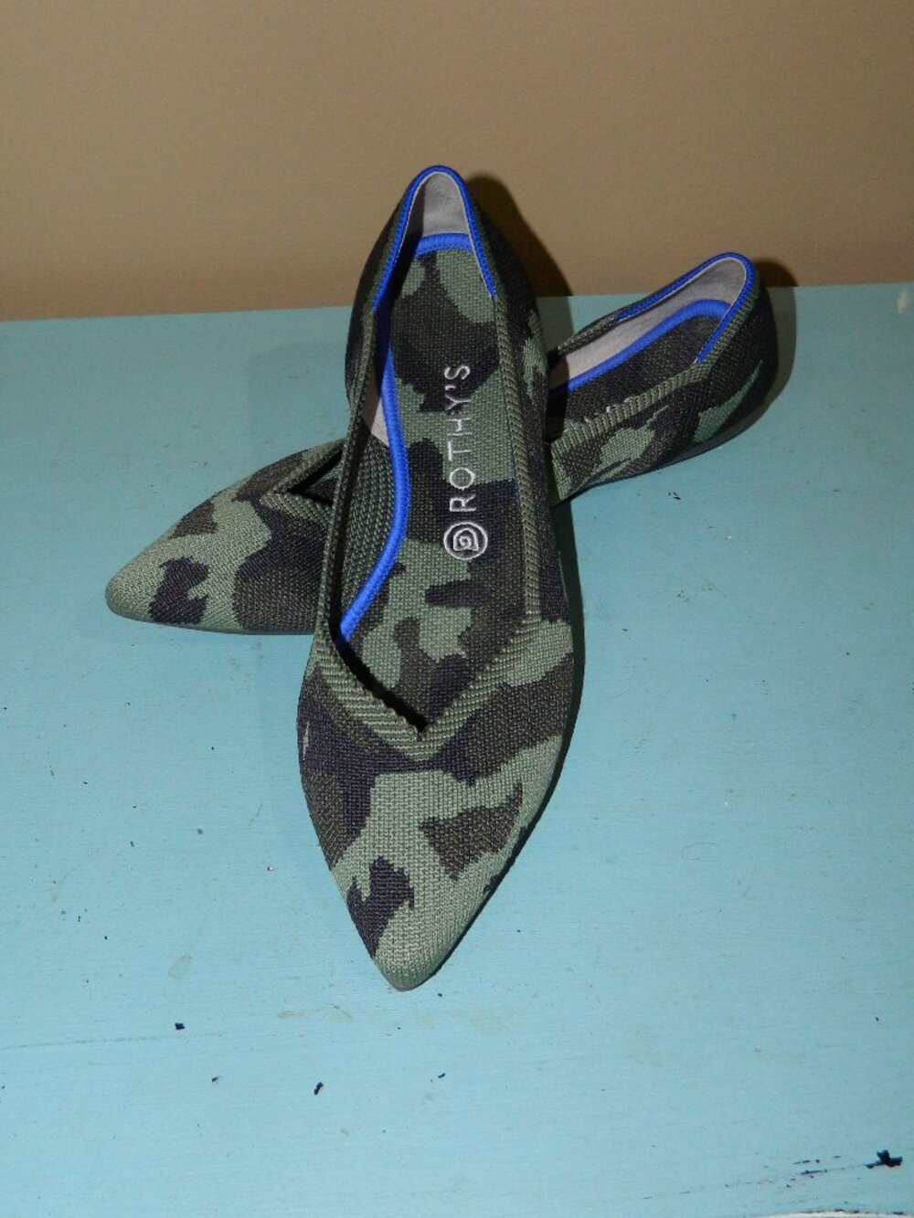Rothy's Retired The Point Camo Ballet Flats Sz W10